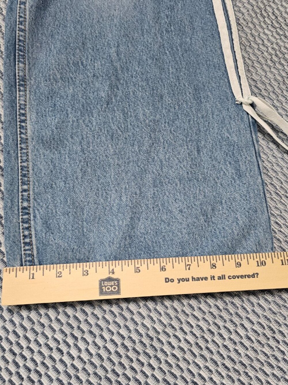 Telepatía Blue Denim Mid-Rise Wide Leg Jeans with Side Stripe Detail - Size 9/29 - Picture 9 of 10